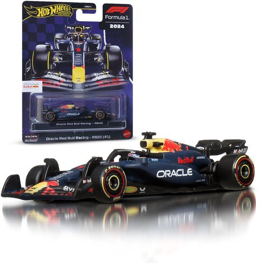 Hot Wheels - Premium Metalen Formule 1 Verzamelbaar Speelgoed Raceauto - Max Verstappen Red Bull van Hot Wheels