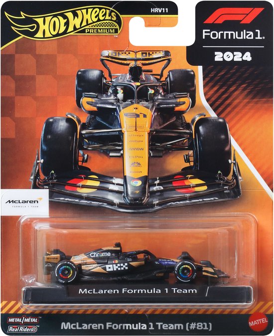Hot Wheels Premium Metalen Formule 1 Verzamelbaar Speelgoed Raceauto - Oscar Piastri McLaren van Hot Wheels
