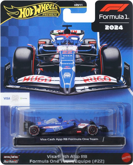 Hot Wheels Premium Metalen Formule 1 Verzamelbaar Speelgoed Raceauto - Yuki Tsunoda Equipe van Hot Wheels