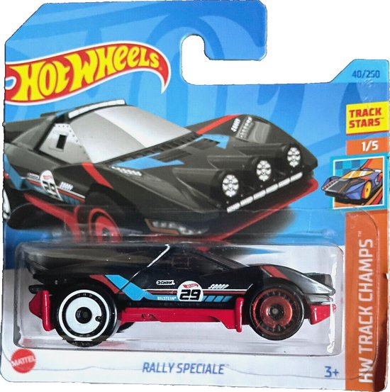 HOT WHEELS RALLY SPECIALE 40/250 1:64 HW TRACK CHAMPS BLACK 1/5 van Hot Wheels