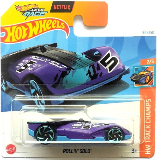 HOT WHEELS ROLLIN SOLO PURPER 154/250 1:64 HW TRACK CHAMPS 2/5 van Hot Wheels