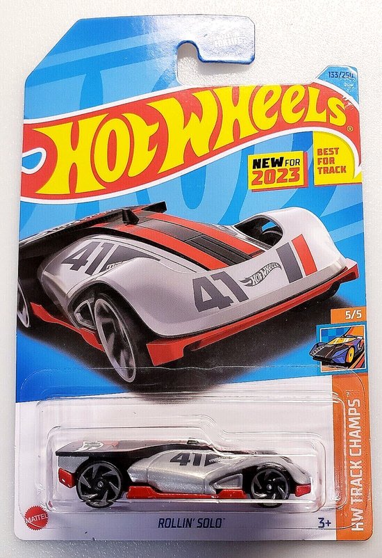 HOT WHEELS ROLLIN SOLO RED/SILBER 133/250 1:64 TRACK CHAMPS 5/5 van Hot Wheels