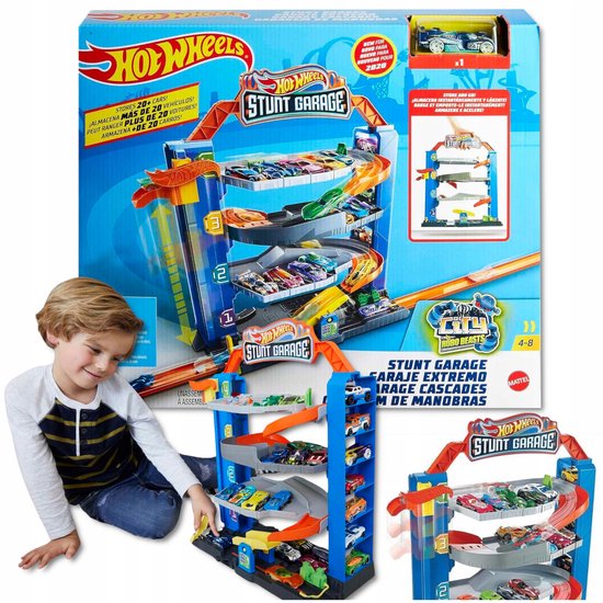Hot Wheels Rondell Garage met Lift - Draaiende Parkeergarage met 4 Niveaus van Hot Wheels