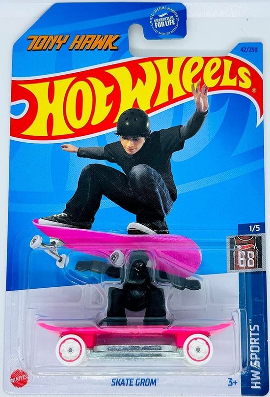 HOT WHEELS SKATE GROM 42/250 (1:64) PINK HW SPORTS 1/5 van Hot Wheels