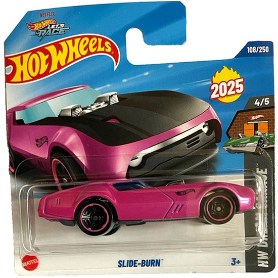 HOT WHEELS SLIDE BURN BLACK/PINK 2025 108/250 HW DREAM GARAGE 4/5 van Hot Wheels