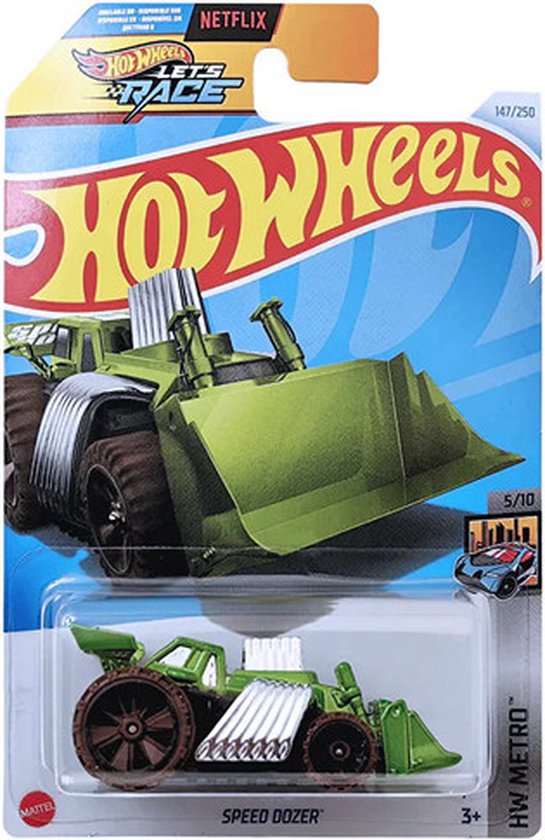HOT WHEELS SPEED DOZER GREEN/BROWN 147/250 1:64 HW METRO 5/10 van Hot Wheels