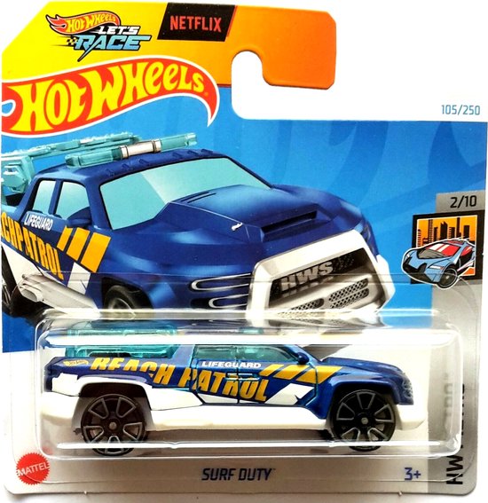 HOT WHEELS SURF DUTY105/250 1:64 BLUE HW METRO 2/10 van Hot Wheels