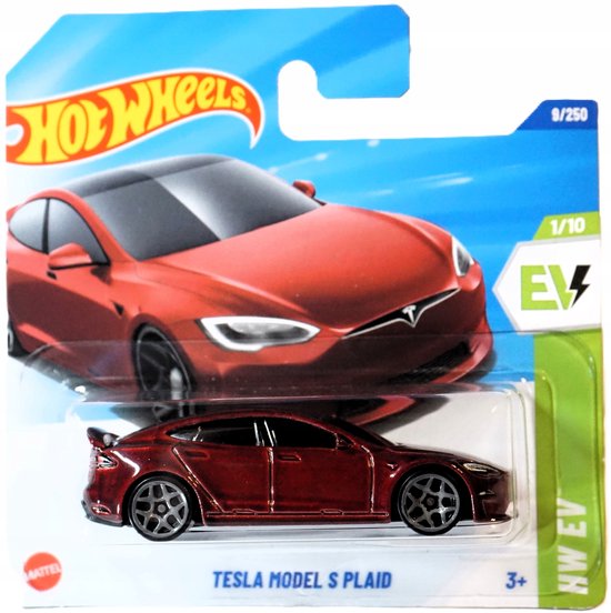 Hot Wheels Tesla Model S Plaid HYW86 - 1:64 Schaal, Nieuw van Merkloos