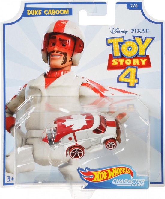Hot Wheels Toy Story Auto Duke Caboom 6,5 Cm Wit/rood van Hot Wheels