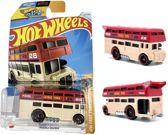 HOT WHEELS TROUBLE DECKER GEORGE TOWN 126/250 (1:64) HW FAST TRANSIT 5/5 van Hot Wheels