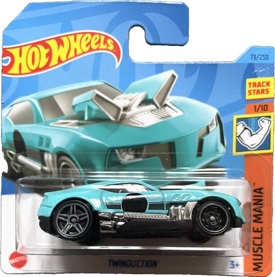 HOT WHEELS TWINDUCTION TURQOISE 73/250 1:64 HW MUSCLE MANIA 1/10 van Hot Wheels
