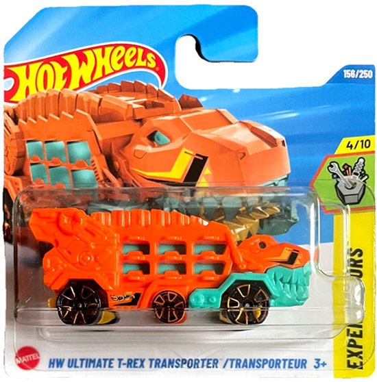 HOT WHEELS ULTIMATE T-REX TRANSPORTER GREEN/ ORANGE156/250 1:64 HW EXPERIMOTORS 4/10 SHORT CARD van Hot Wheels