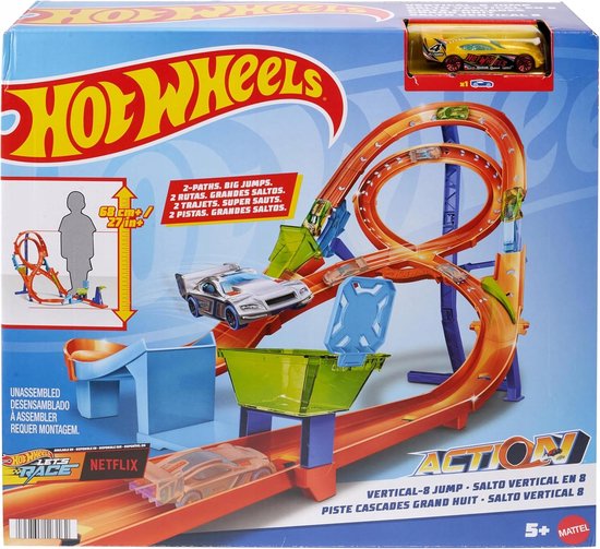 Hot Wheels Verticale Achtbaan Racebaan met 1 Auto van Hot Wheels