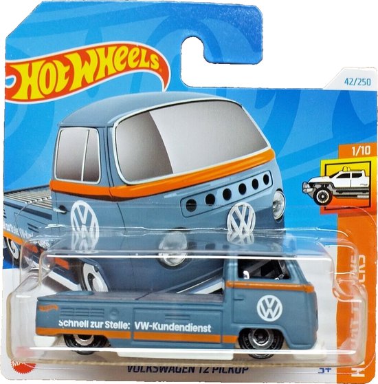 HOT WHEELS VOLKSWAGEN T2 PICKUP GREY 42/250 1:64 1/10 HW HOT TRUCKS van Hot Wheels