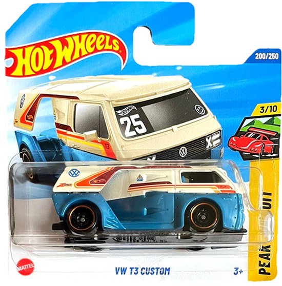 HOT WHEELS VW T3 CUSTOM 25 BLUE WHITE 200/250 HW PEAK PURSUIT 3/10 SHORT CARD 2025 van Hot Wheels