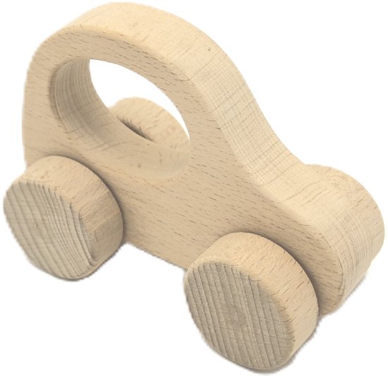 Houten grijpauto - speelgoed - speelgoed auto - grijpauto - decoratie van Little Dutch
