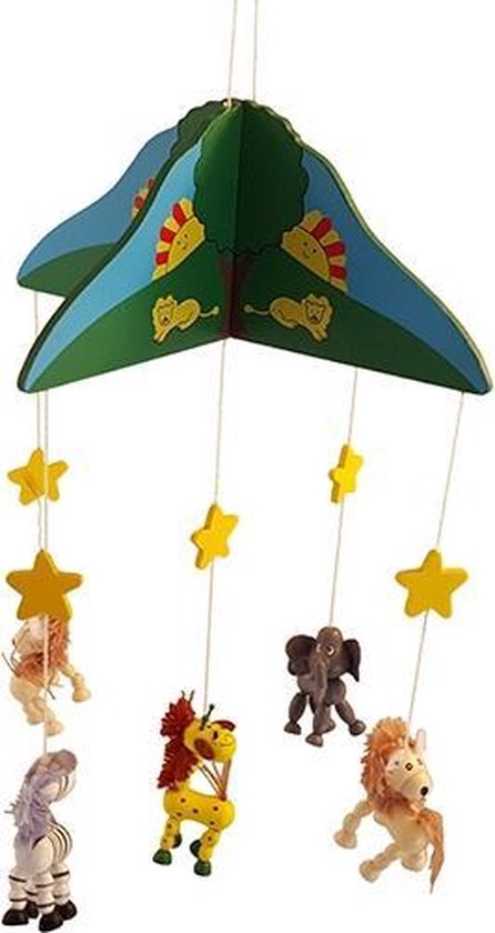 Houten mobile Safari wilde dieren van Little Dutch