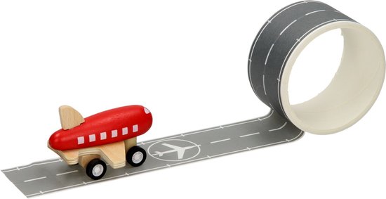 Houten Vliegtuig met Wegtape, 8mtr van Melissa & Doug