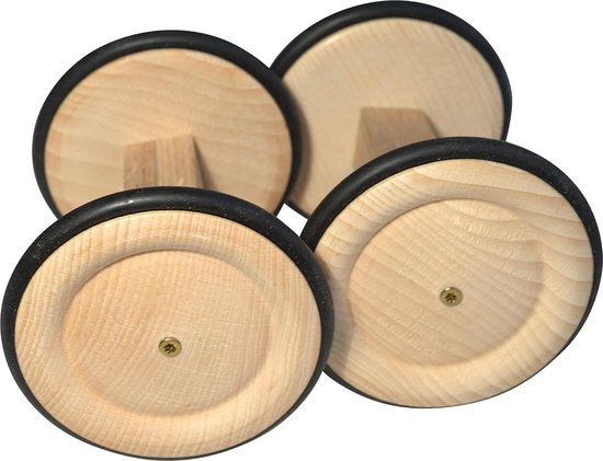 Houten wiel van beukenhout met rubberen banden 120mm, 1 stuk - wielen van hout made in Austria van Achilles®
