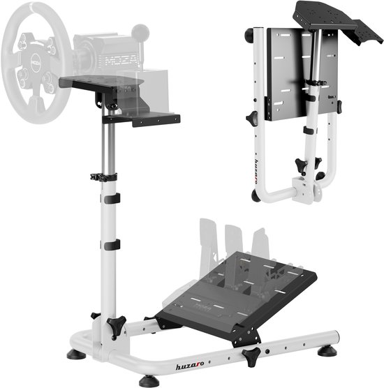 Huzaro Speed 2.0 Stuur Standaard - Inklapbare Simracing Wheel Stand voor Racestuur - Wit van Huzaro