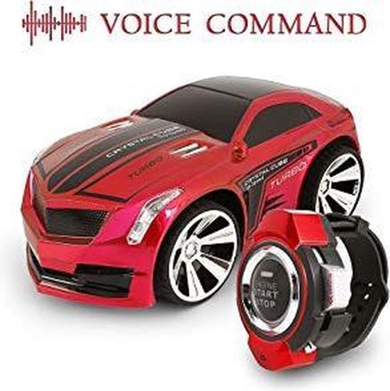 IEKA Oplaadbare spraakbesturing Auto | Command van Smart Watch | Creatieve spraakgestuurde afstandsbediening RC Car (rood) | Voice Car van IEKA