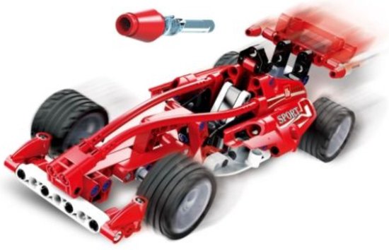 Imaginarium Formule 1 Bouwpakket - Racewagen Rood - Met Pull Back Aandrijving - 144 Onderdelen van Imaginarium