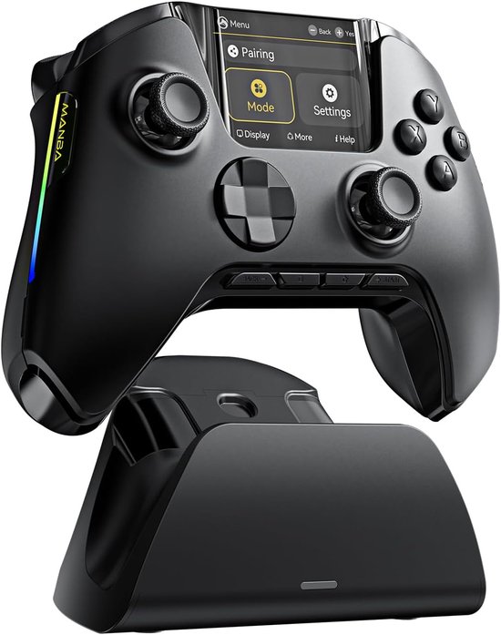 Interactieve Gamecontroller voor PC/Switch/iOS/Android - 1800mAh Hall Effect met LED & Toetsen Mappen - Met Oplaaddock