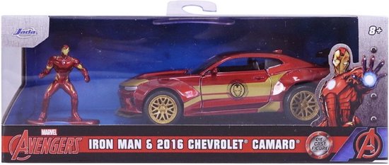 JADA TOYS Chevrolet CAMARO 2016 - IRON MAN + FIGUUR van Jada Toys