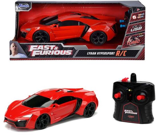 Jada Toys - RC auto Fast & Furious Lykan Hypersport 1:16 - Op afstand bestuurbare auto - radiografische auto van Jada Toys
