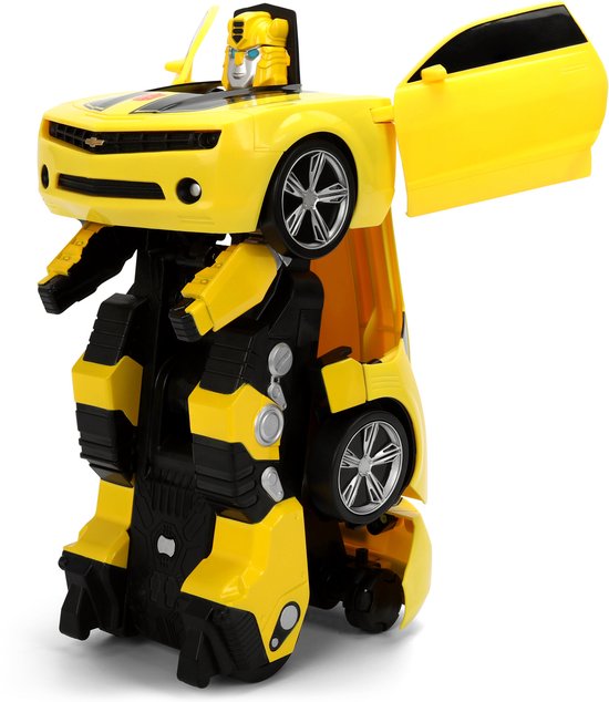 Jada Toys - RC auto Transformers Converting Bumblebee - transformeer naar robot of voertuig - afstandbediening - 28cm van Jada Toys