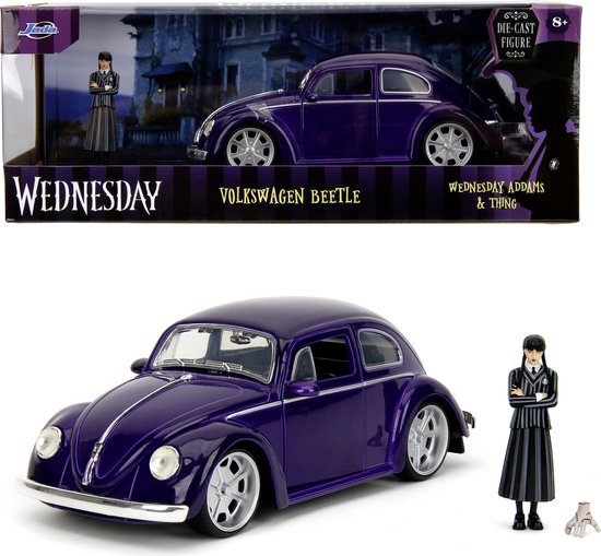 JADA TOYS Wednesday Volkswagen Beetle Kant-en-klaar model Personenauto (model) van Jada Toys