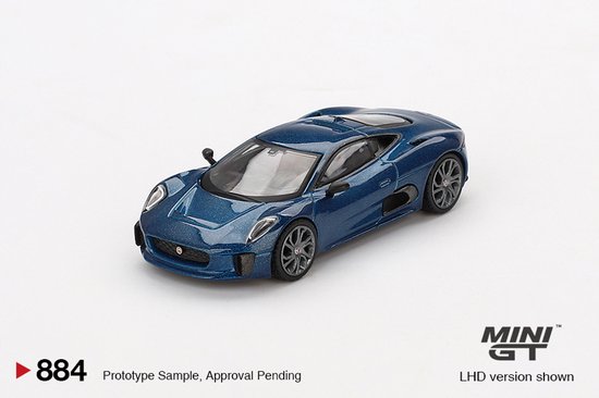 Jaguar C-X75 '24, Blauw LHD - MGT00884 -L - Mini GT 1/64 van Merkloos