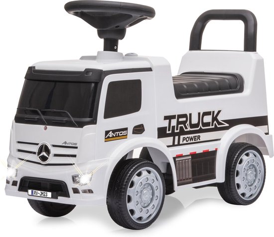 Jamara 460657 Push-Car Mercedes-Benz Antos white – duw auto – truck – wit – voor kinderen vanaf 12 maande van Jamara