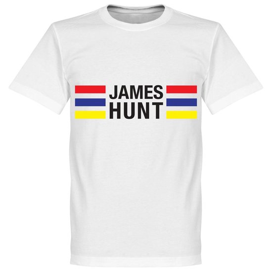 James Hunt Stripes T-Shirt - Wit  - XXXXL van Heelend32