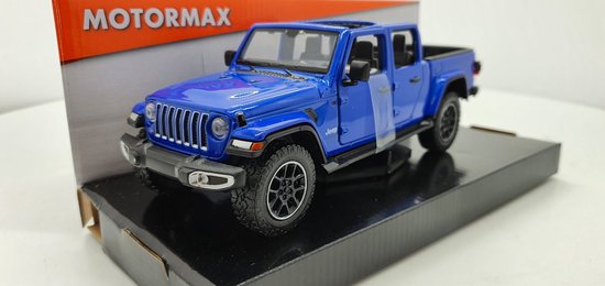 Jeep Gladiator Overland 2021 Blauw MotorMax 1:24 van Jeep