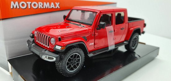 Jeep Gladiator Overland 2021 Rood 1:24 MotorMax van Jeep
