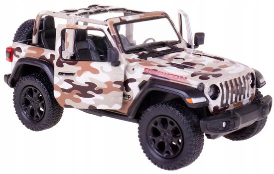 Jeep Wrangler Off-Road Modelauto 1:34 - Open Dak, Metaal van Merkloos