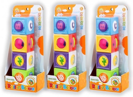 Jonotoys Rolblokken (4 stapelblokken) van Jonotoys