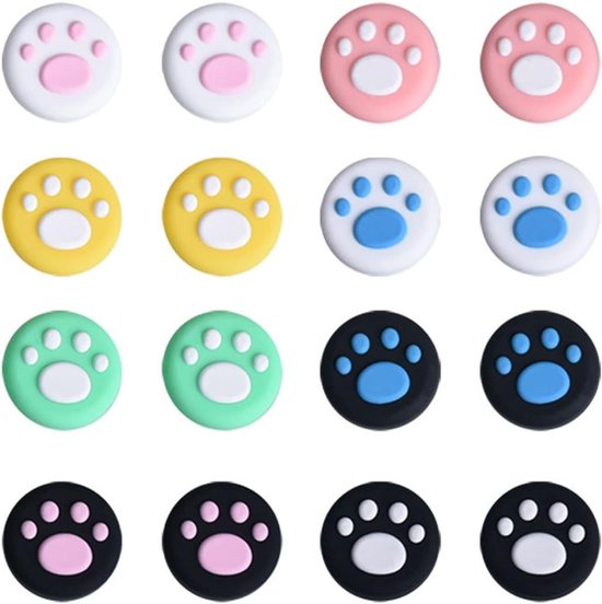 Joystick Covers - 16 Stuks Siliconen Grip Caps voor Verbeterde Gaming Controle van Merkloos