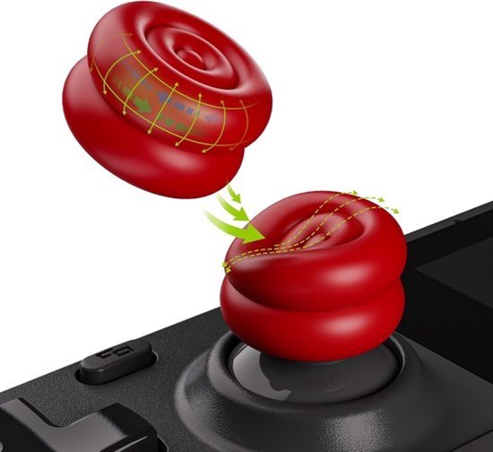 Joystick Covers - Thumb Grips - Gaming Comfort - Antislip Structuur - 7.5mm Hoogteboost - Passierood
