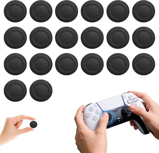 Joystick Doppen - Controller Covers - Verbeterde Grip - Laser Gestructureerd - 20 Stuks - Zwart van Merkloos