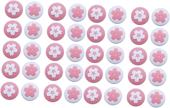 Joystick Doppen - Grip Covers - Spelcomputer Bediening - Pruimenbloesem Design - 2 cm Doorsnee - Diverse Kleuren van Merkloos