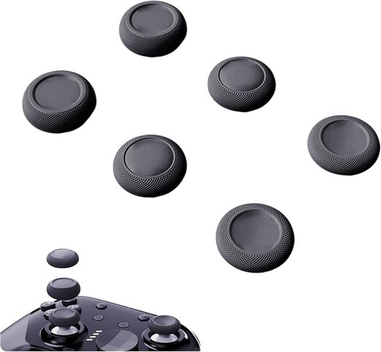 Joystick Grepen - Thumb Grips Controller - Verbeterde Controle - Zweetvrij Ontwerp - 6 Stuks - Zwart