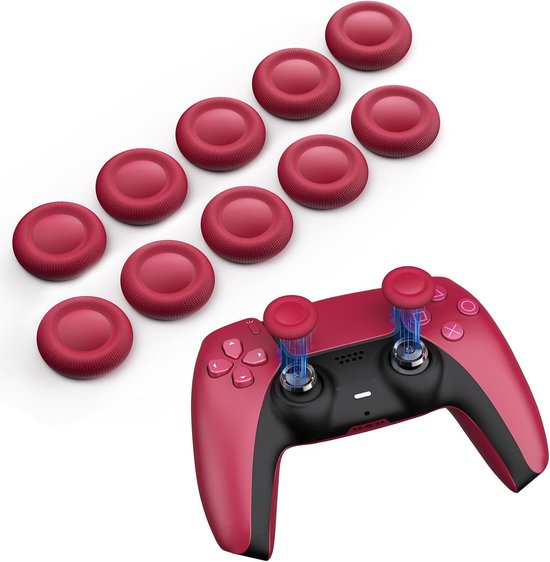 Joystick Grips - Controller Covers - Game Precisie - Laser Geweven Grip - 1.9cm x 1.9cm - Rose Rood van Merkloos