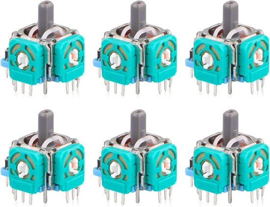 Joystick Module - Analoge Stick - Controller Reparatie - 6 Stuks Set - Compact Formaat - Blauw van Merkloos
