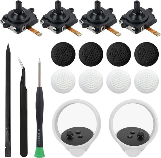 Joystick Module Vervanging - VR Controller Reparatie - Games Spelen - Verhelpt Drift Problemen - 4 stuks - Zwart van Merkloos
