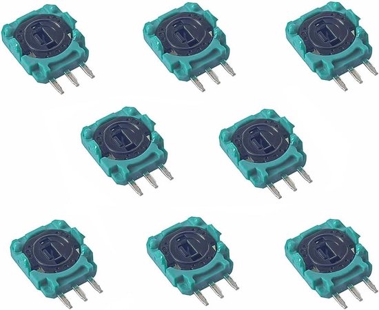 Joystick Potentiometers - Reparatieset Controller - Controller Reparatie - 10K Ohm Weerstand - 8 Delig - Zilver