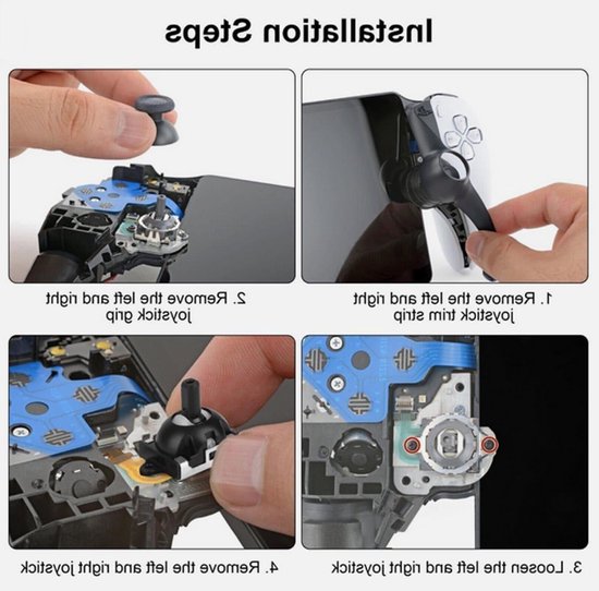 Joystick Reparatie Set - Controller Onderdelen - Gameconsole Herstellen - Linker en Rechter Module - 1 Paar - Zwart