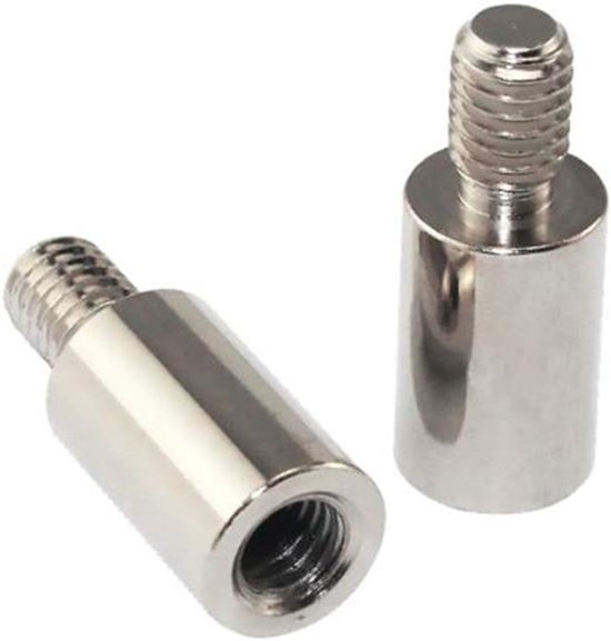 Joystick Verlengstuk - Verlengstang Set - Gaming Aanpassing - Chrome Afwerking - 15 mm - Zilver