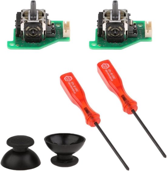 Joystick Vervanging - Reparatie Duimsticks - Gameconsole Repareren - Hall Effect Sensor - 2 stuks - Grijs